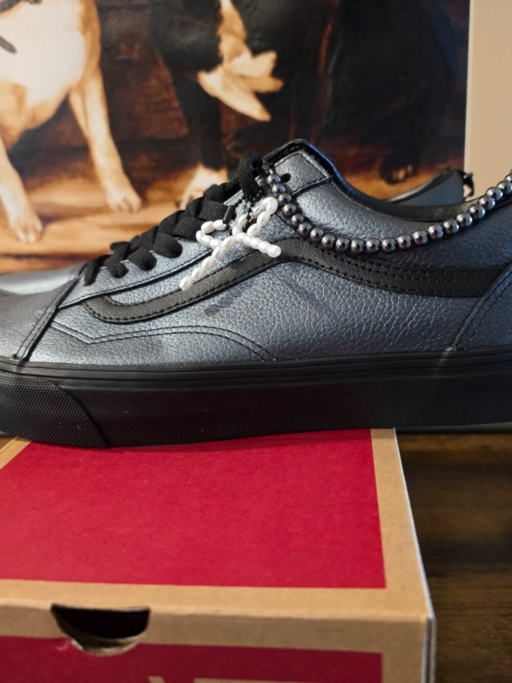 Vans Old Skool Metallic Blackout Pearlized 2026 VN000D6W1OJ Mens 10 Shoes NEW - Picture 4 of 16